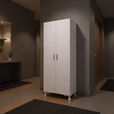 Eco Room Arina 2 Kapaklı Çok Amaçlı Dolap 8 Raflı Beyaz Fiyatı