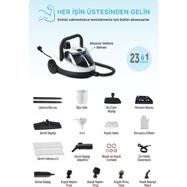 Livenzi WJ-578 1800 W Buharlı Temizlik Makinesi Çok Amaçlı Fiyatı