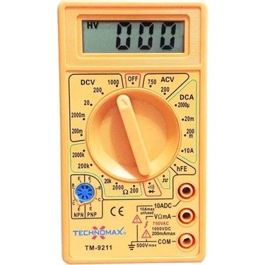 Technomax TM-9211 Ölçü Aleti El Tipi Multimetre Ampermetre Fiyatı