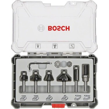 Bosch Freze Seti 6 Parça 6 mm (Pro) 2607017468 Oluk Fiyatı