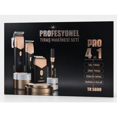 週末特価 CUETEC PRO LINE 2×4 ノワール ブラック 中古 Powertec TR-5600 Pro 4'lü Set Siyah Tıraş Makinesi Fiyatı