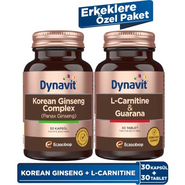 Dynavit Korean Ginseng & L-Carnitine Guarana 30 Kapsül ve 30 Fiyatı