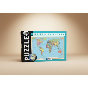Blue Focus 200 Parça Eğitici Dünya Haritası Puzzle 2-7 Yaş Fiyatı