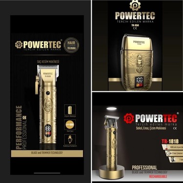 Powertec 3'lü Set TR-8500 Saç Kesim +Tr 1818 Sakal Ense Fiyatı