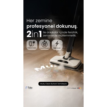 kochani20素子白1黒2BS1ブ5 Fakir Multy Clean Buharlı Temizleyici 1500 W Profesyonel Fiyatı