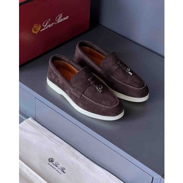 Loro Piana Summer Walk Süet Kahverengi Erkek Loafer Ayakkabı Fiyatı