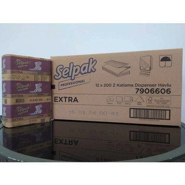 Selpak Z Peçete 200'lü 12'li Extra Z Katlı Havlu 21,5 cm x Fiyatı