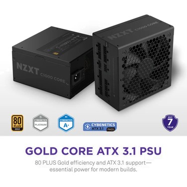 Nzxt C1000 1000W 80+ Gold Core Pcıe 5.1 Atx 3.1 135MM Full Fiyatı