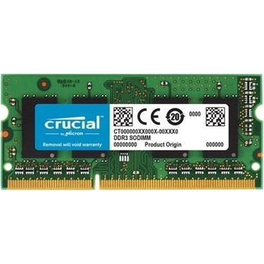 Crucial 8GB DDR3L 1600MHz Notebook RAM Kapasitesi 1.35V Fiyatı