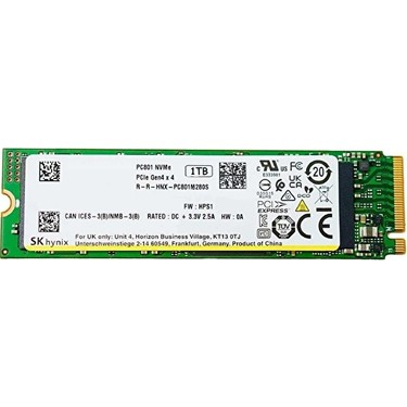Sk Hynix PC801 2280 1tb M2 Nvme Gen4 7000/6500/MB/S SSD Fiyatı