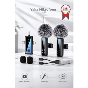 T!iyo©️ TY-Pro120w【正規3年保証】 Torima Yaka Mikrofonu Type-C Lightning Aux 2 Adet 3IN1 Fiyatı