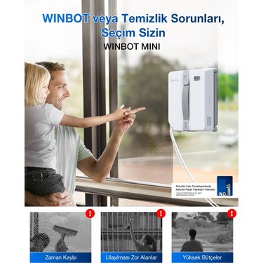 ECOVACS WINBOT Mini Cam Temizleme Robotu, Ultrasonik Fiyatı