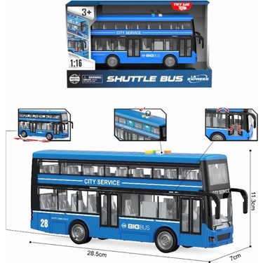 Brother Toys Turist Gezi Otobüsü Iki Katlı Ön ve Orta Kapısı Fiyatı