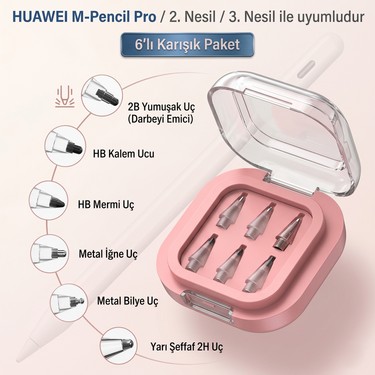 Caseonn Huawei M-Pencil 3. Nesil İçin Pembe Saklama Kutulu Fiyatı
