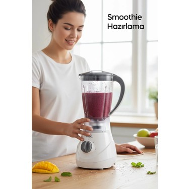 つんぶー Sinbo SHB-3062 Turbo Smoothie Blender - Beyaz / 600 Watt Fiyatı