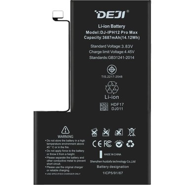 Deji iPhone 12 Pro Max Batarya 3687 mAh Orijinal Yüksek Fiyatı