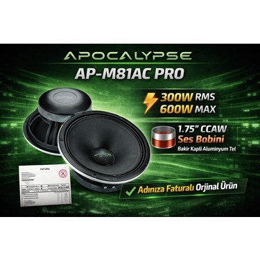 Apocalypse AP-M81ACPro Arnold 20cm 600W 300RMS Yeni Seri Fiyatı