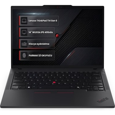 Lenovo Thinkpad T14 Gen 6 Intel Core Ultra 7-255U 32GB 2tb Fiyatı