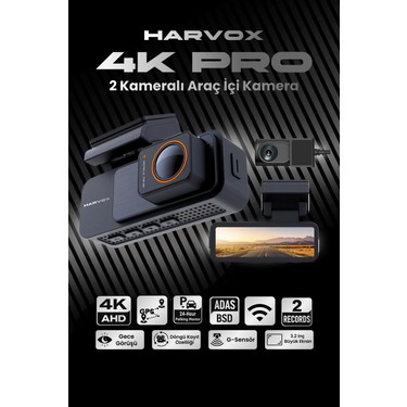 Harvox Araç Içi Kamera 4K Hd Görüntü Wifi Gps Adas Özellikli Fiyatı
