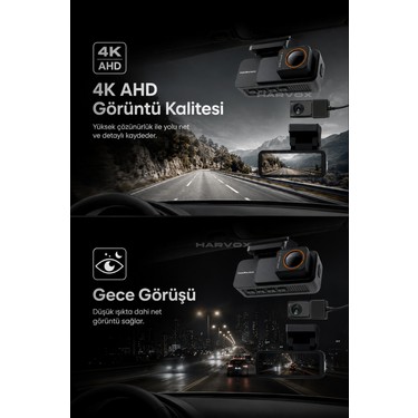 Harvox Araç Içi Kamera 4K Hd Görüntü Wifi Gps Adas Özellikli Fiyatı