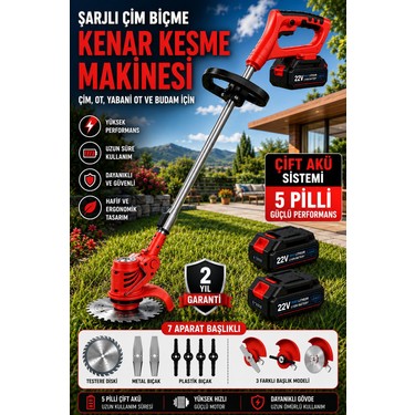 Cetherr German 4020F 5 Pilli Şarjlı Ot Çim Biçme Kenar Kesme Fiyatı