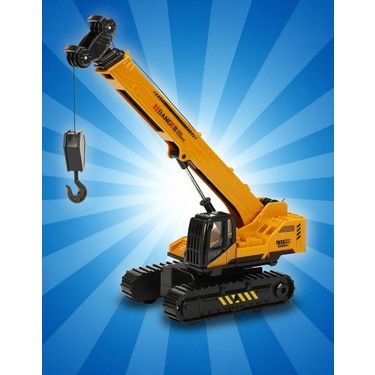 Maxx Wheels Crane Sürtmeli Vinç Hardal Çocuklar İçin Eğitici Fiyatı