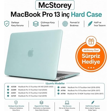 MacBook Pro 13 Mat Kılıf A1706 A1708 A1989 A2159 Uyumlu Tpu Fiyatı