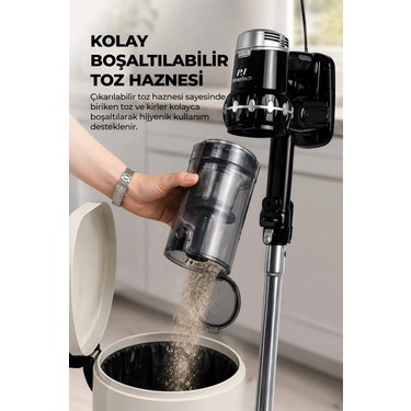 Pirantech EK-200 Torbasız Kablolu Dikey Süpürge Elektrikli Fiyatı