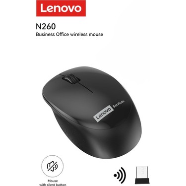 Lenovo N260 Kablosuz Sessiz Mouse Siyah 870042253 Fiyatı