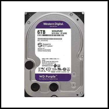 Wd Purple, WD64PURZ, 3.5, 6tb, 256MB, 5400 Rpm, 7/24 Fiyatı