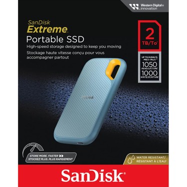 Sandisk Extreme 2tb 1050MB/SN V2 Taşınabilir SSD Fiyatı