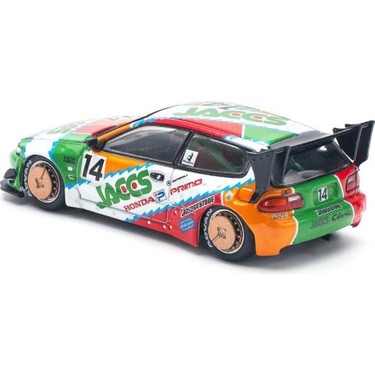 Pop Race Pandem Honda Civic Eg6 Metallic Jaccs 1:64 Diecast Fiyatı