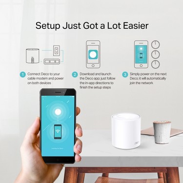 TP-Link Deco X20(2-pack), AX1800 Mbps, 1 GHz CPU, Yapay Zeka Fiyatı