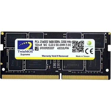 TwinMOS 16GB DDR4 3200MHz (MDD416GB3200N)(NB) Fiyatı