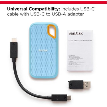 SanDisk Extreme SSD 2TB 最大1050MB/秒 Sandisk Extreme 2tb 1050MB/SN V2 Taşınabilir SSD Fiyatı