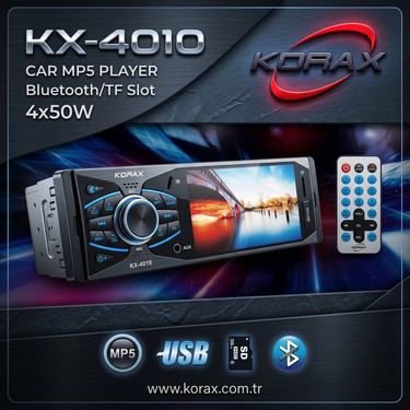 Korax KX-4010 Ekranlı Oto Mp5 Çalar · Bluetooth · Görüntü & Fiyatı