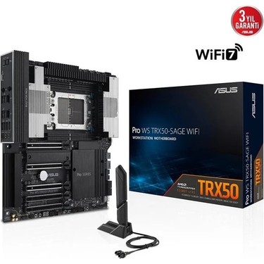 ASUS Pro WS TRX50-SAGE WIFI AMD 2025年製 ASUS PRO WS TRX50-SAGE WIFI AMD TRX50 sTR5 DDR5 8000 3x M2 Fiyatı