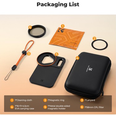K&f Concept iPhone 17 Pro Max Uyumlu Cpl Filtre + Manyetik Fiyatı