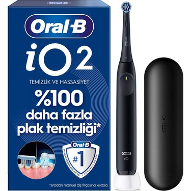 Oral-B iO 2 Şarjlı Diş Fırçası - Siyah, Seyahat Kabı ile Fiyatı