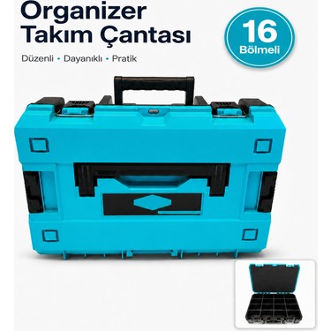Badem10 Organizer Takım Çantası 16 Bölmeli Plastik Alet Fiyatı