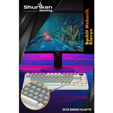 Shuriken ES10 Sanseı Rgb Mekanik Türkçe Klavye 1.06INÇ Tft - Fiyatı