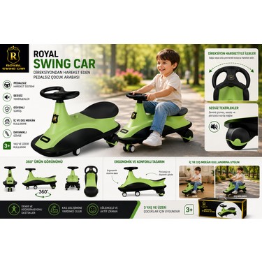 Royal Swing Car Direksiyondan Hareket Eden Sessiz Tekerlekli Fiyatı
