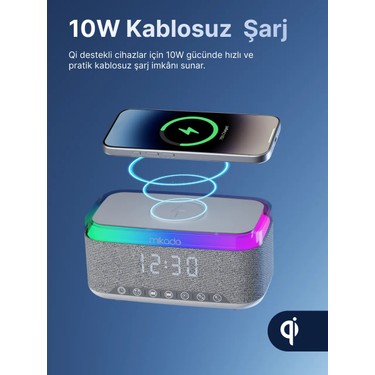 Mikado Md-W8 1200MAH 10W Gri Bluetooth-Usb-Kablosuz Şarj Fiyatı
