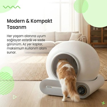 Haustier MSP-01 Akıllı Otomatik Kedi Tuvaleti, App Kontrol, Fiyatı