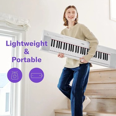 Yamaha Piaggero NP-15 61-Tuşlu Eğitim Klavyesi (Beyaz) Fiyatı