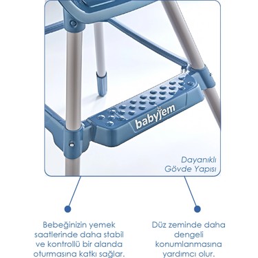 Babyjem XSoft Mama Sandalyesi İndigo Mavi Fiyatı