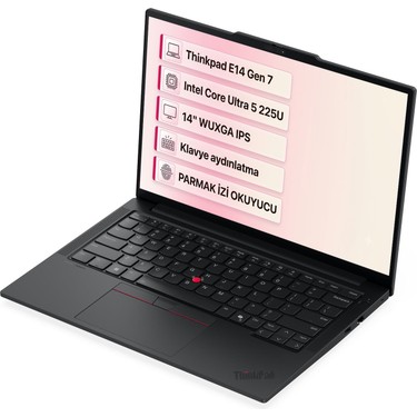 Lenovo Thinkpad E14 Gen 7 Intel Core Ultra 5 225U 64GB 1tb Fiyatı