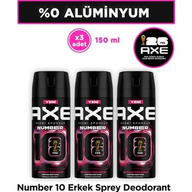 Axe Erkek Deodorant Number 10 Body Spray Limited Edition 150 Fiyatı