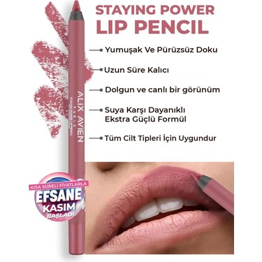 Alix Avien Suya Dayanıklı Uzun Süre Kalıcı Yumuşak Dudak Fiyatı