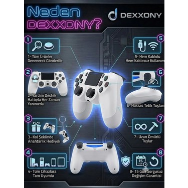 Dexxony Beyaz Premium PlayStation4 / Ps4 ve Ps3 Uyumlu Fiyatı